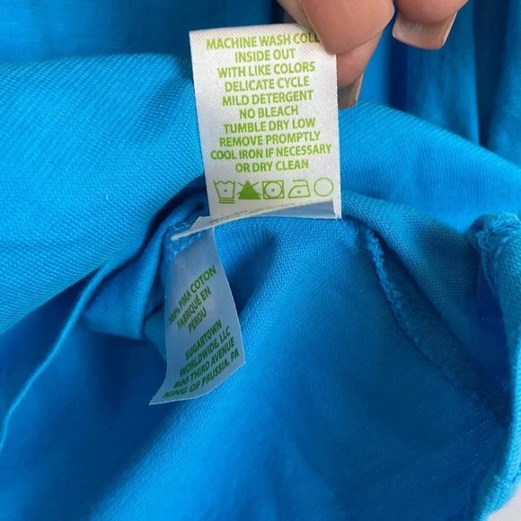 Lilly‎ Pulitzer Braylen Ariel Blue Quarter Sleeve Top Size XS - Picture 8 of 8